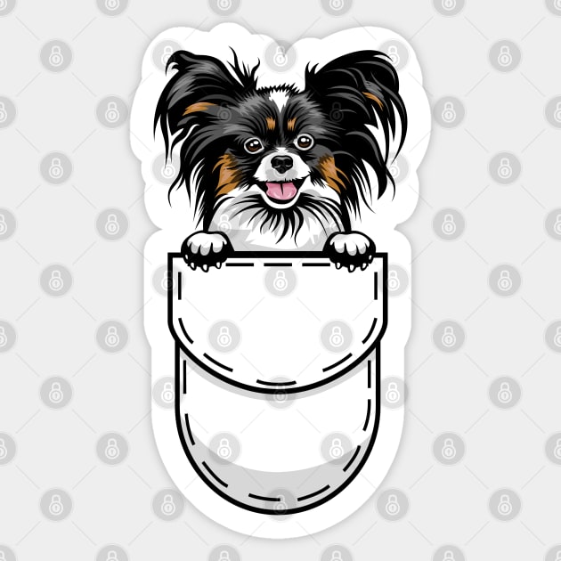 Papillon Pocket Dog Sticker by Pet My Dog